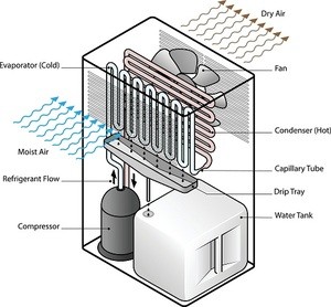 dehumidifier dehumidifiers principle compressor learnmetrics coils heater hvac happening inner structure conditioners